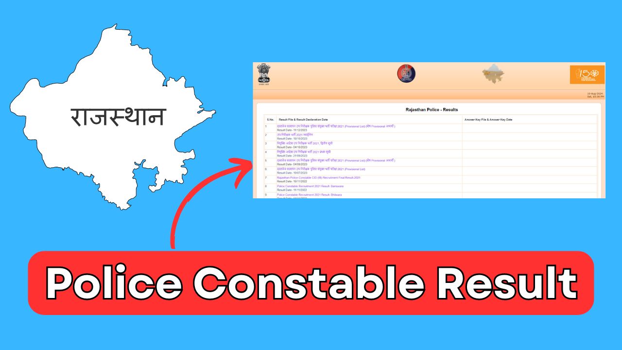 rajasthan police constable result