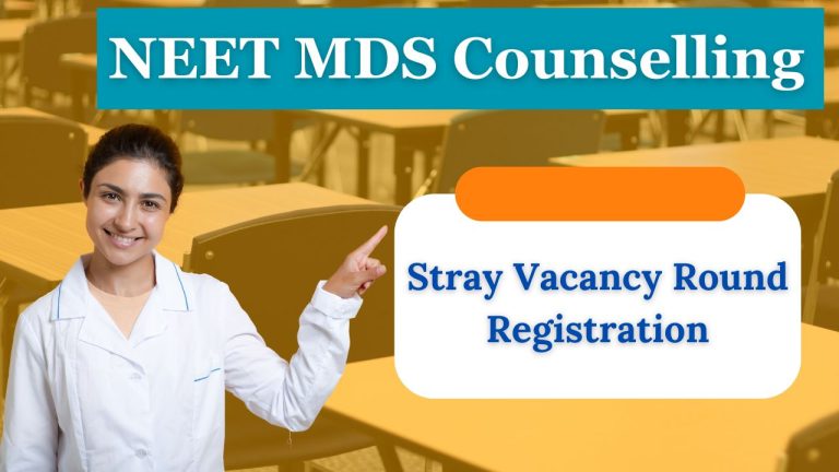 neet mds stray vacancy round registration