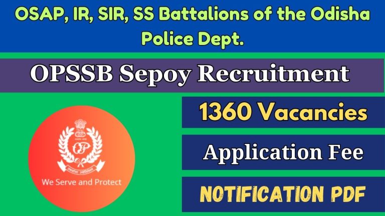 opssb sepoy recruitment