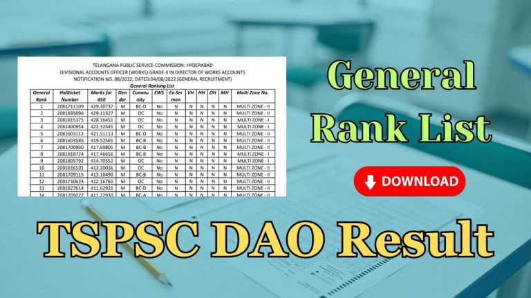 tspsc dao result